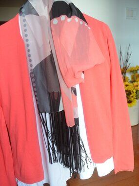 ESPRIT Sweater and Mary Kay Scarf w long tassels